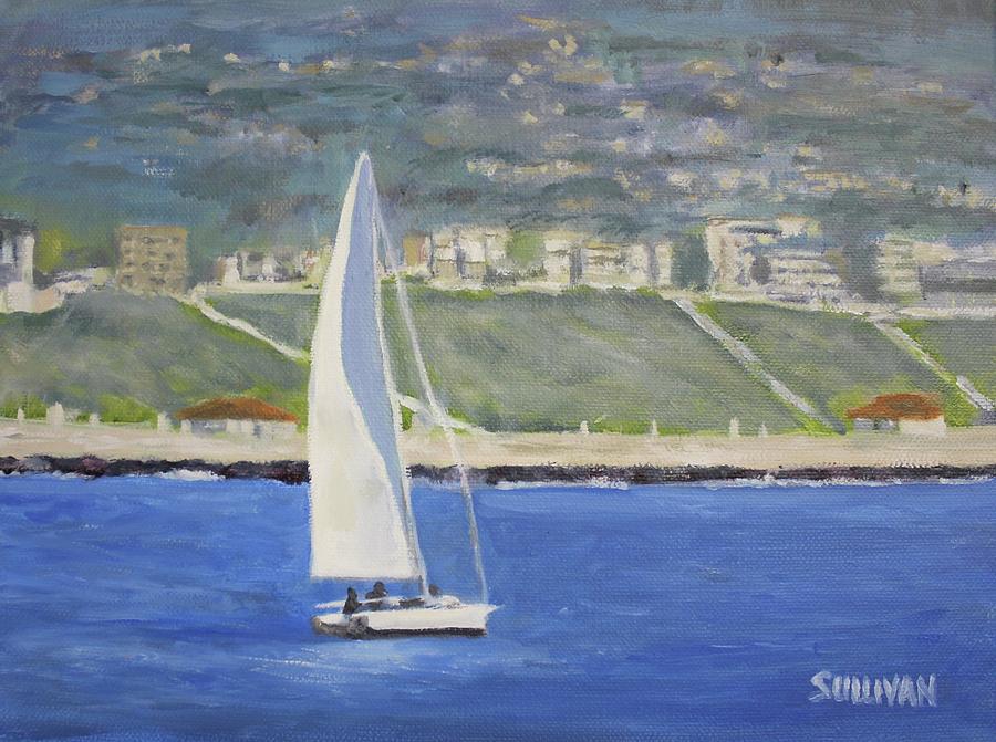 White Boat, Blue Sea by Dennis Sullivan White Boat, Blue Sea by Dennis Sullivan