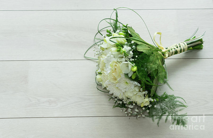 White Wedding Bouquet  Photograph by Anastasy Yarmolovich