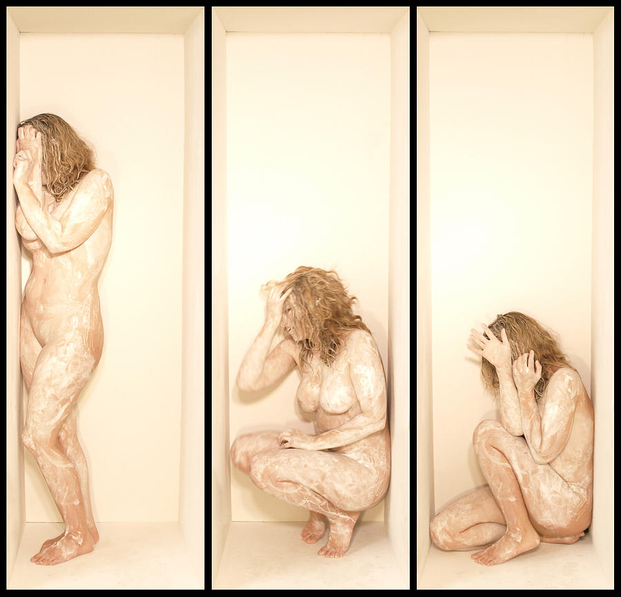 White Box Triptych Photograph by Katherine Huck Fernie Howard