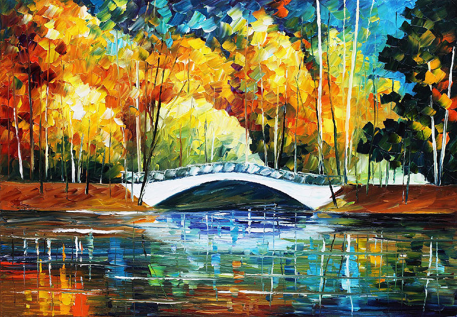 White Bridge Painting by Leonid Afremov | Fine Art America