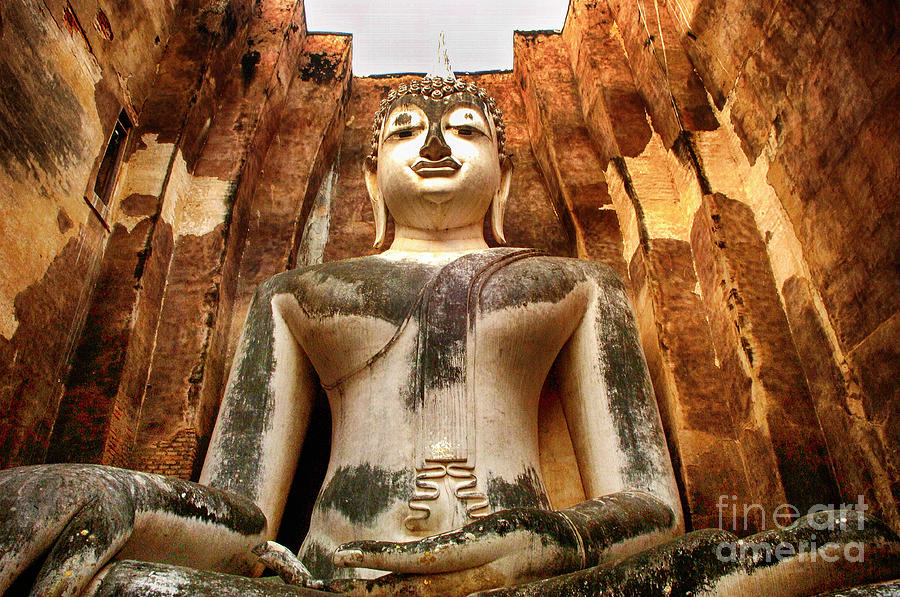 White Buddha Thailand 2 Photograph by Bob Christopher