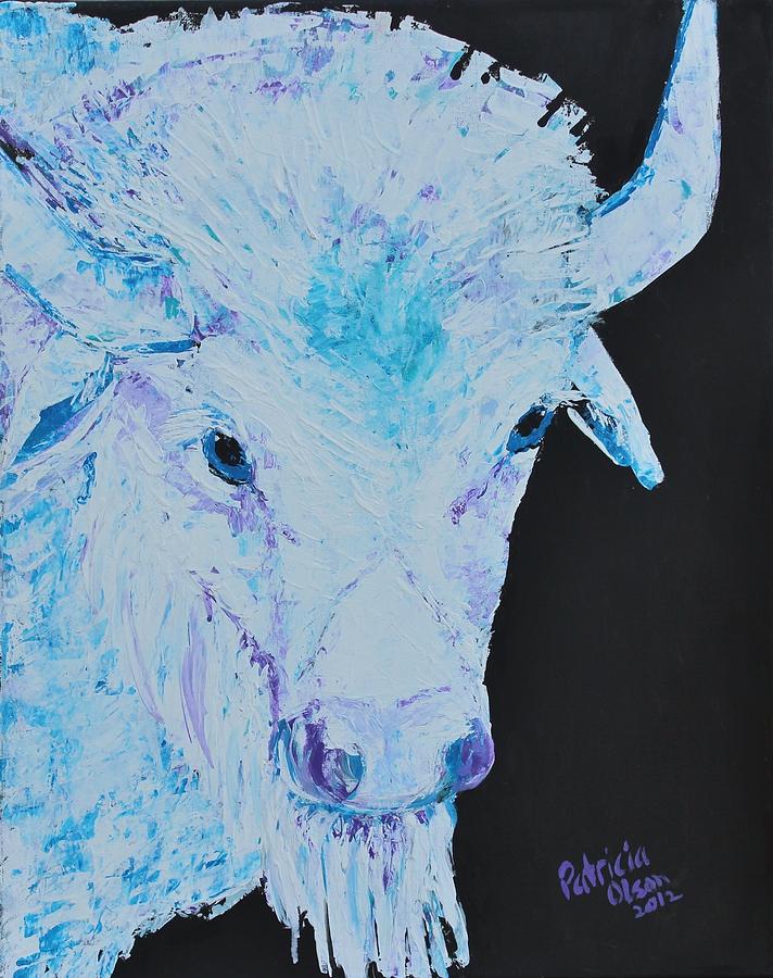 White Buffalo Painting by Patricia Olson