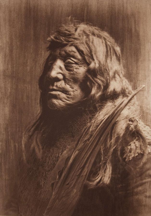 Magic Painting - White Calf Piegan , Native American by Edward Sheriff Curtis, 1868 - 1952 by Celestial Images