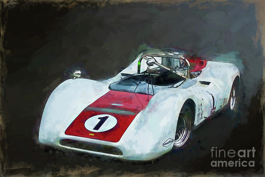 White Can-Am Lola T160 Photograph by Stuart Row