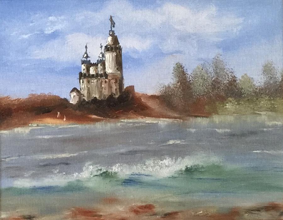 White Castle Painting by Ryszard Ludynia