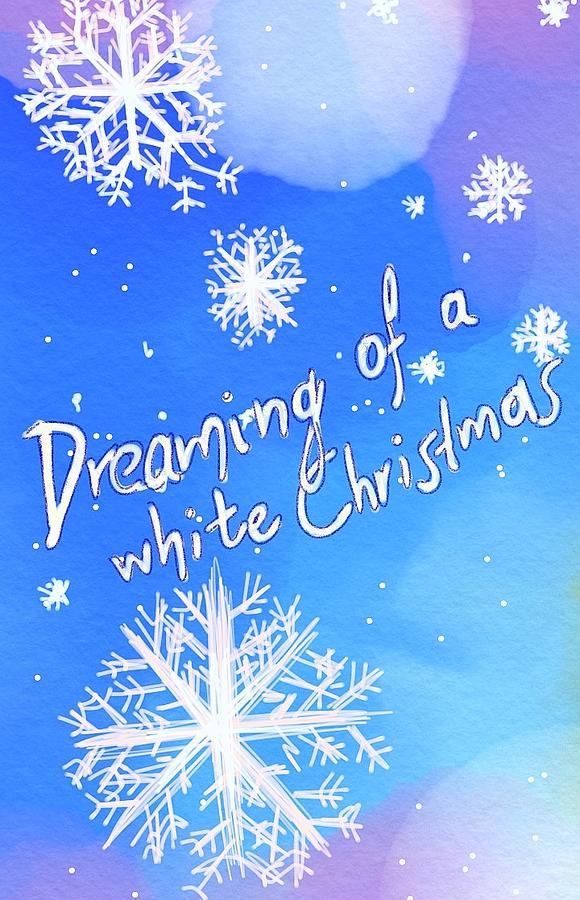 White Christmas  Digital Art by Sophia Gaki Artworks