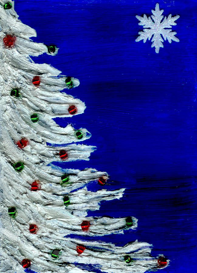 Christmas Painting - White Christmas Tree by BlondeRoots Productions