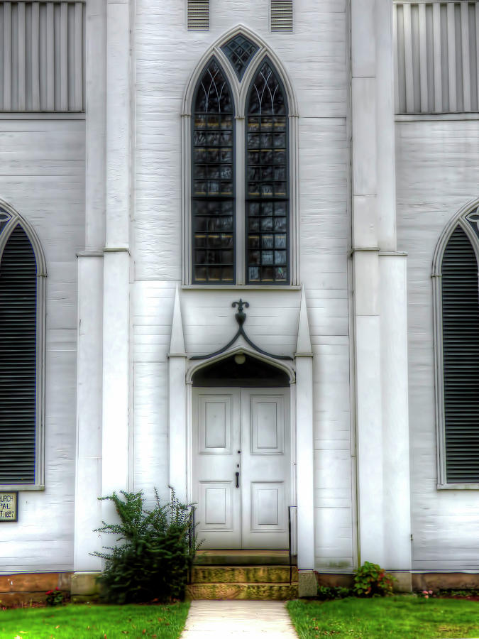 White Church Door Photograph by Leslie Montgomery