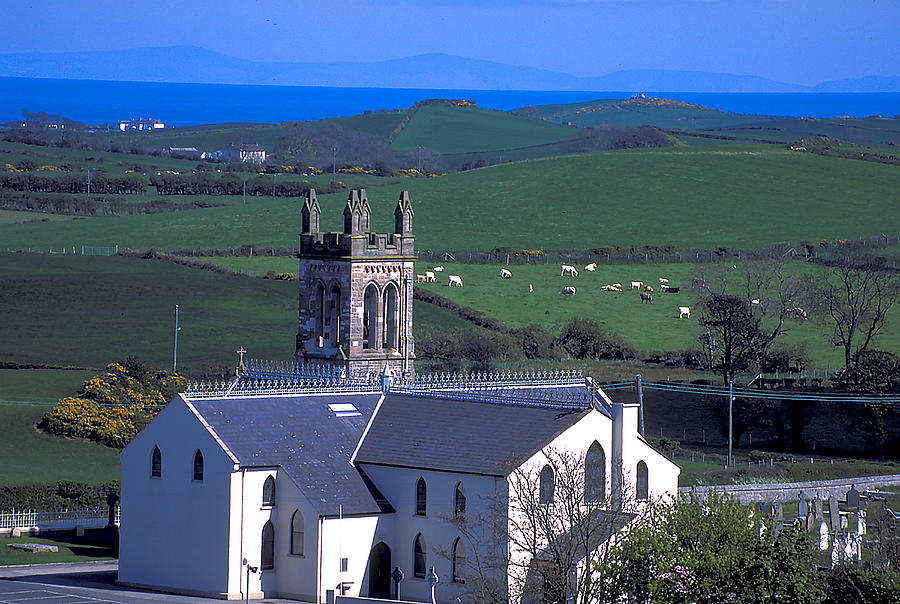 Catholic Photograph - White Church in Ireland by Carl Purcell