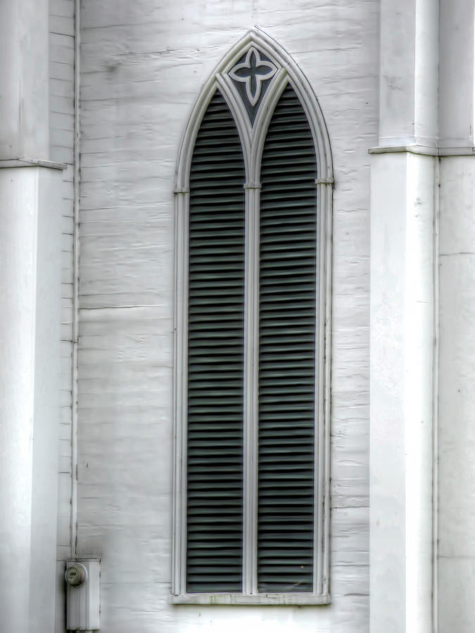 White Church Window Photograph by Leslie Montgomery