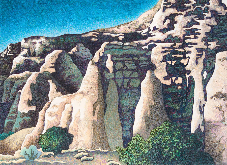 White Cliffs Drawing - White Cliffs by Dale Beckman White Cliffs Drawing - White Cliffs by Dale Beckman