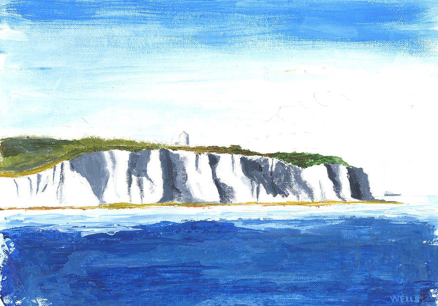 White Cliffs of Dover Painting by Dennis Wells