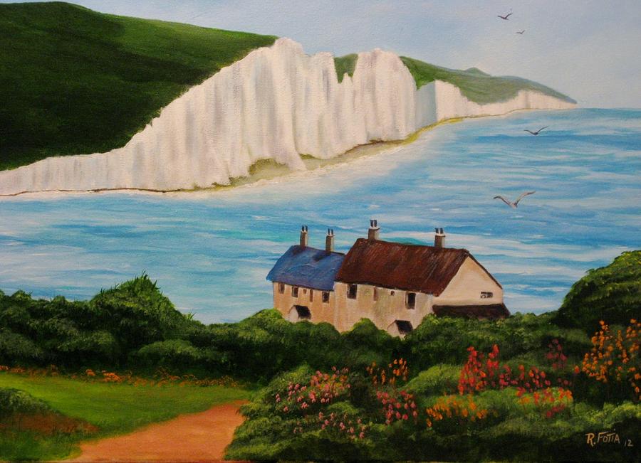 White Cliffs Of Dover Painting - White Cliffs of Dover by Rich Fotia