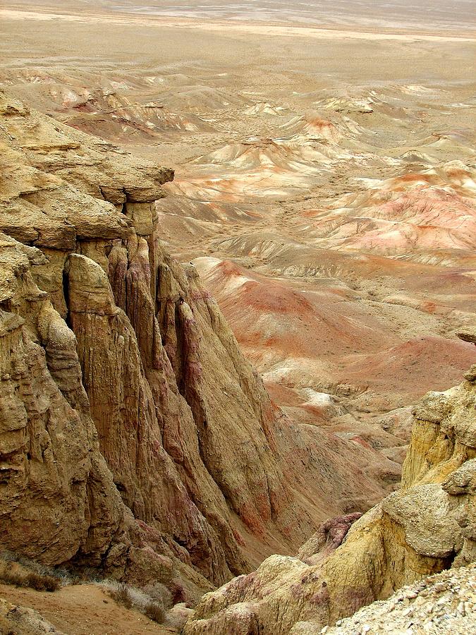 White Cliffs of Gobi Desert Photograph by Diane Height