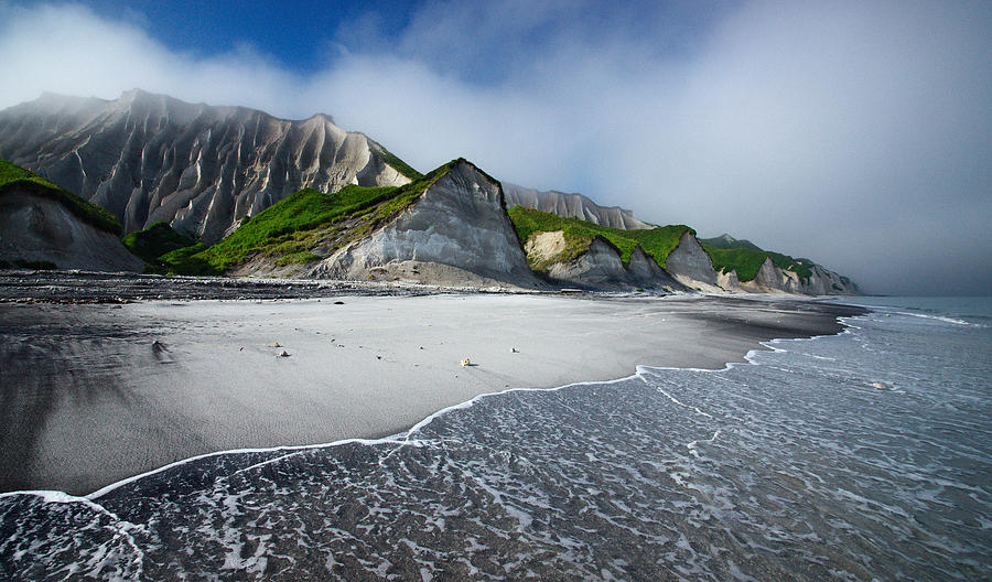 Sand Photograph - White Cliffs Of Iturup Island by Alexey Kharitonov