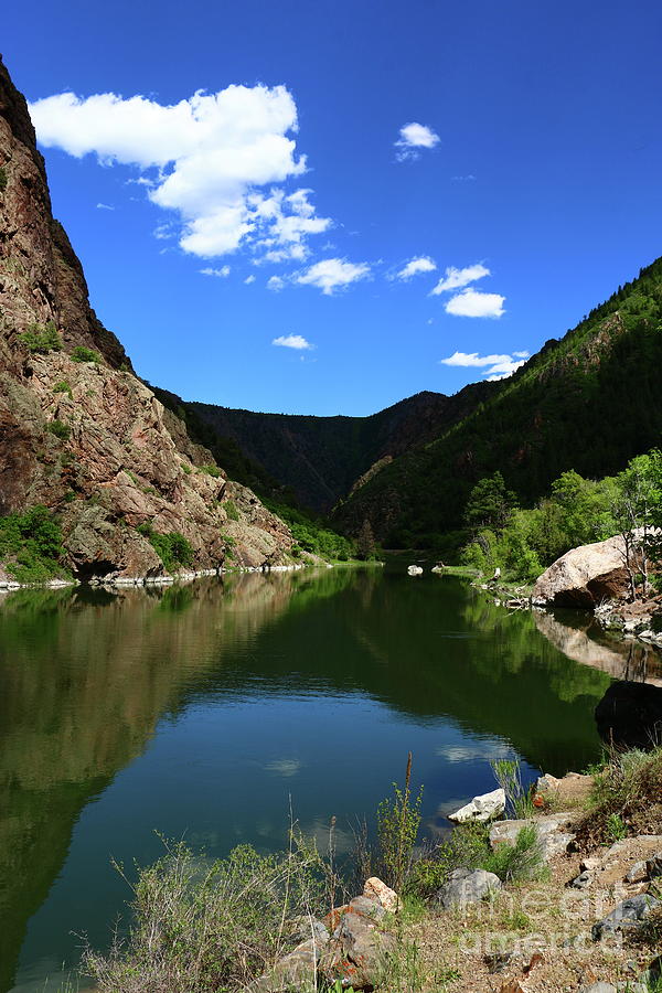 White Clouds Over Gunnison River Photograph by Christiane Schulze Art And Photography