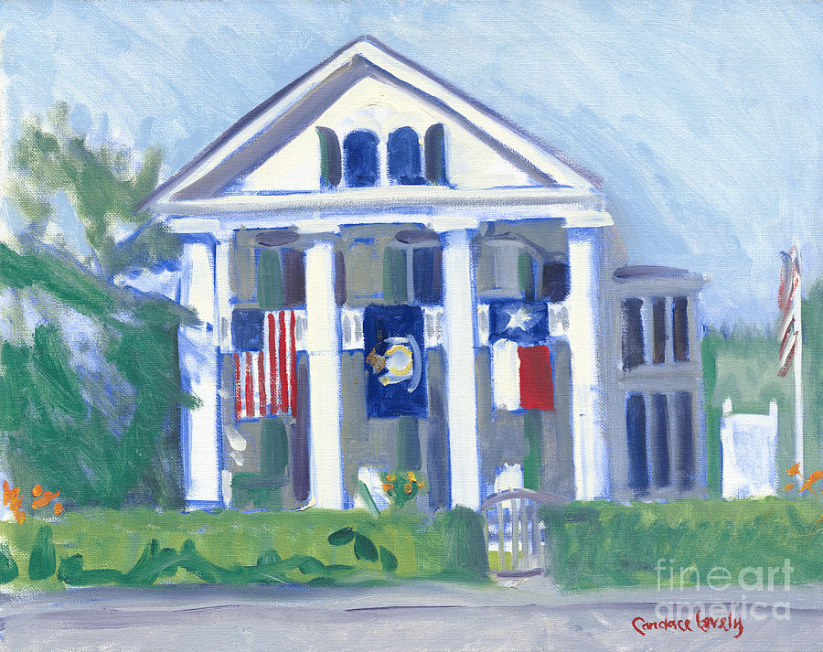 White Columns Painting by Candace Lovely