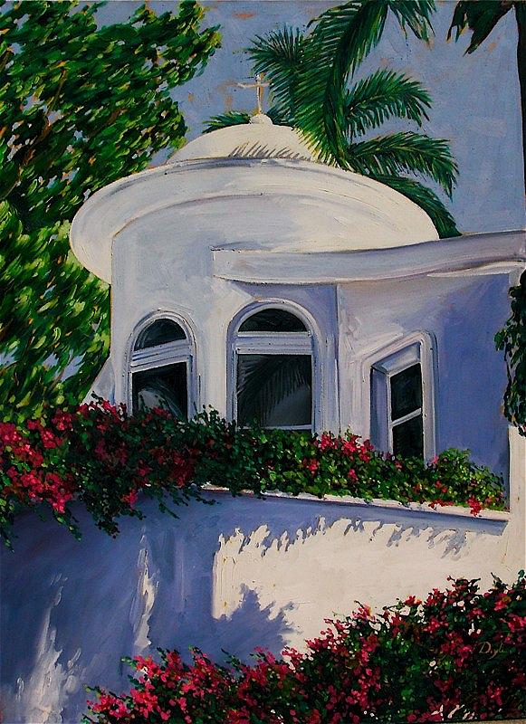 Dome Painting - White Dome by Karen Doyle Dome Painting - White Dome by Karen Doyle