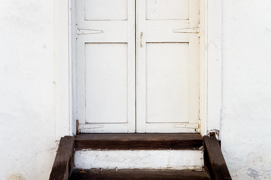 White Door Photograph by Derek Dean