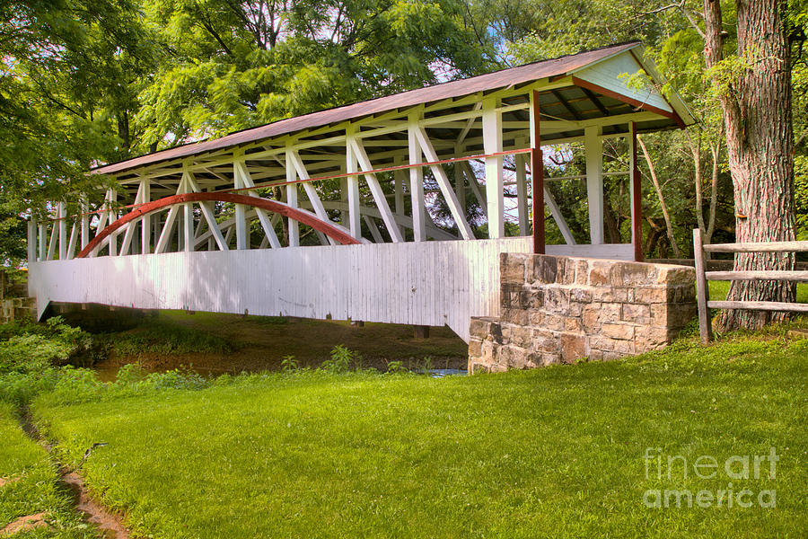 White Dr. Kinsely Covered Bridge Photograph by Adam Jewell