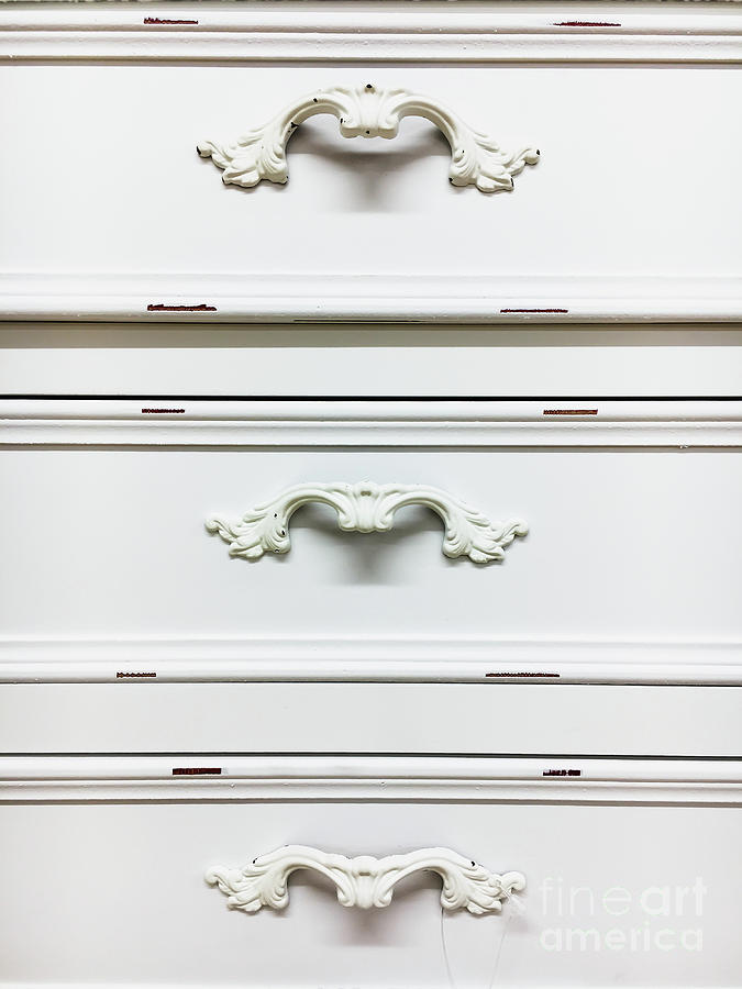 White drawers detail Photograph by Tom Gowanlock
