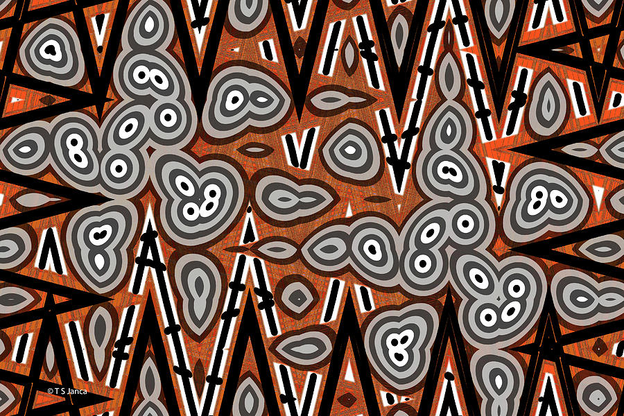 White Eyes Abstract Digital Art by Tom Janca