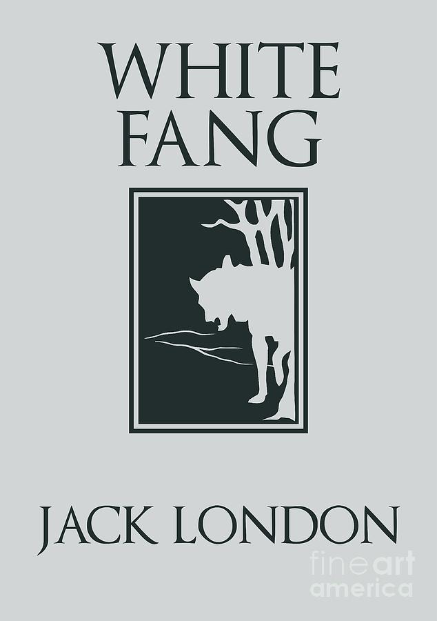 Vintage Digital Art - White Fang Jack London book cover by Heidi De Leeuw
