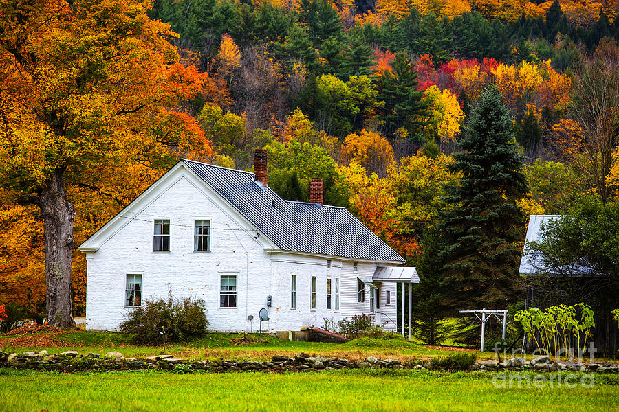 White Farm House Photograph by Rick Bragan