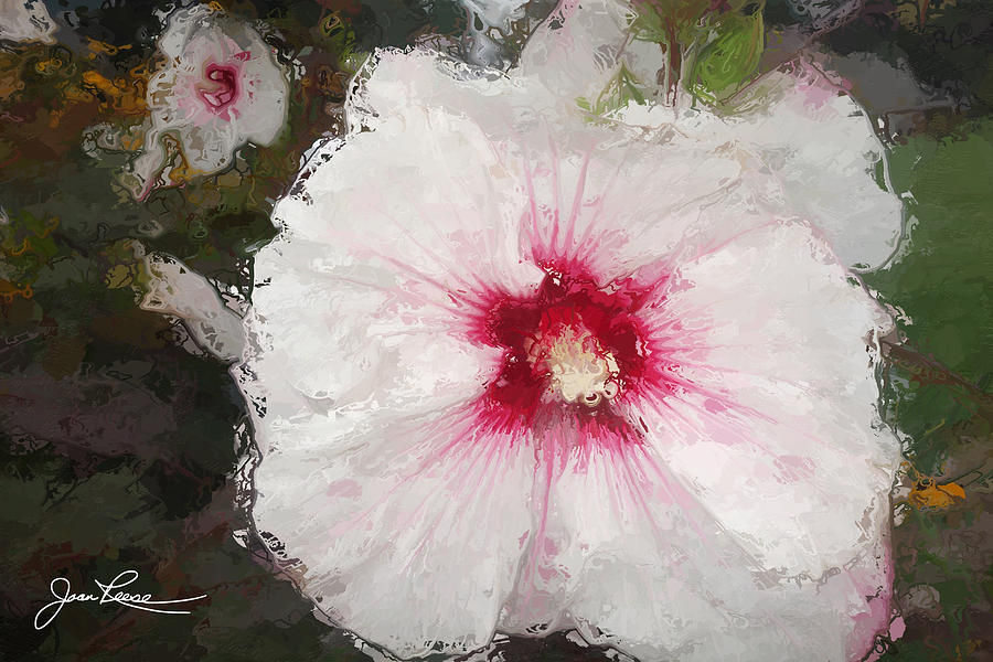 White Flower Painting by Joan Reese