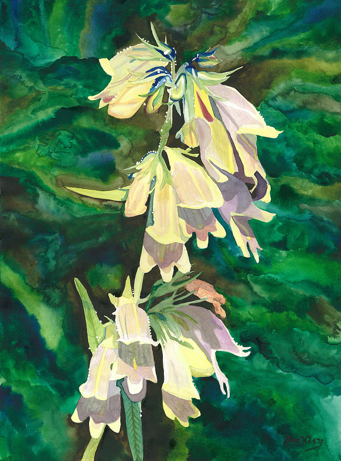 Nature Painting - White Flowers by Mary Buckley
