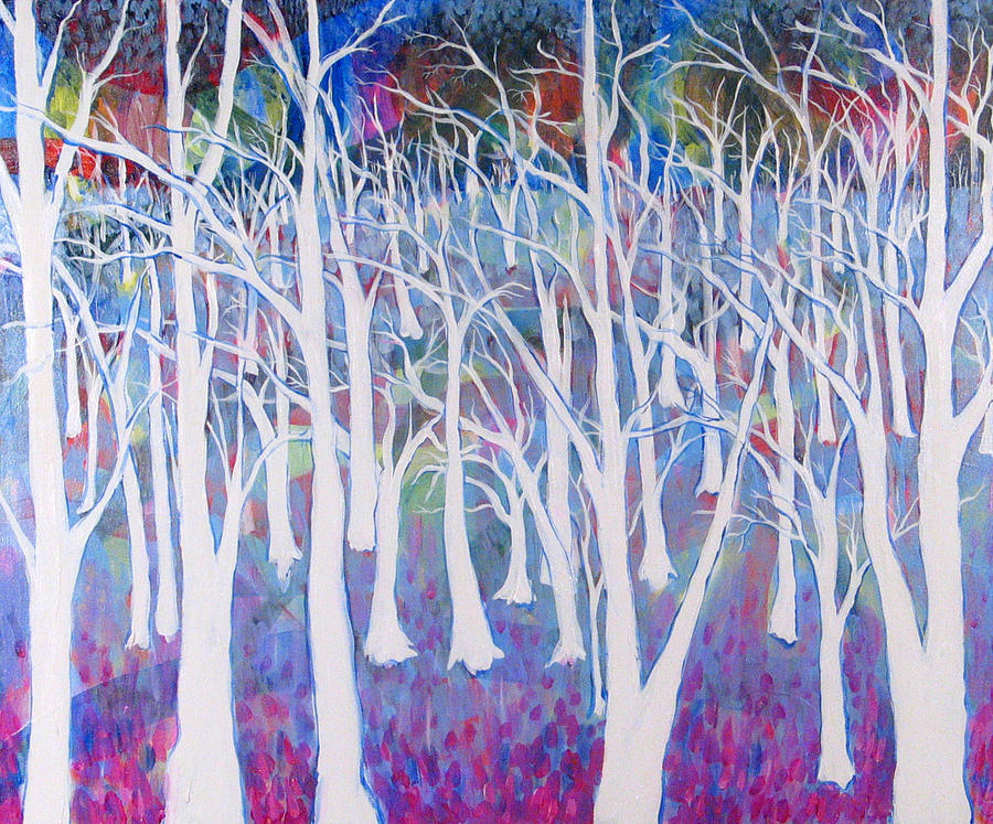 White Forest Painting by Rollin Kocsis