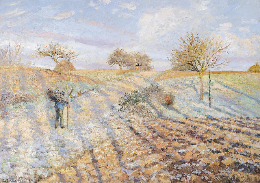 Winter Painting - White Frost by Camille Pissarro