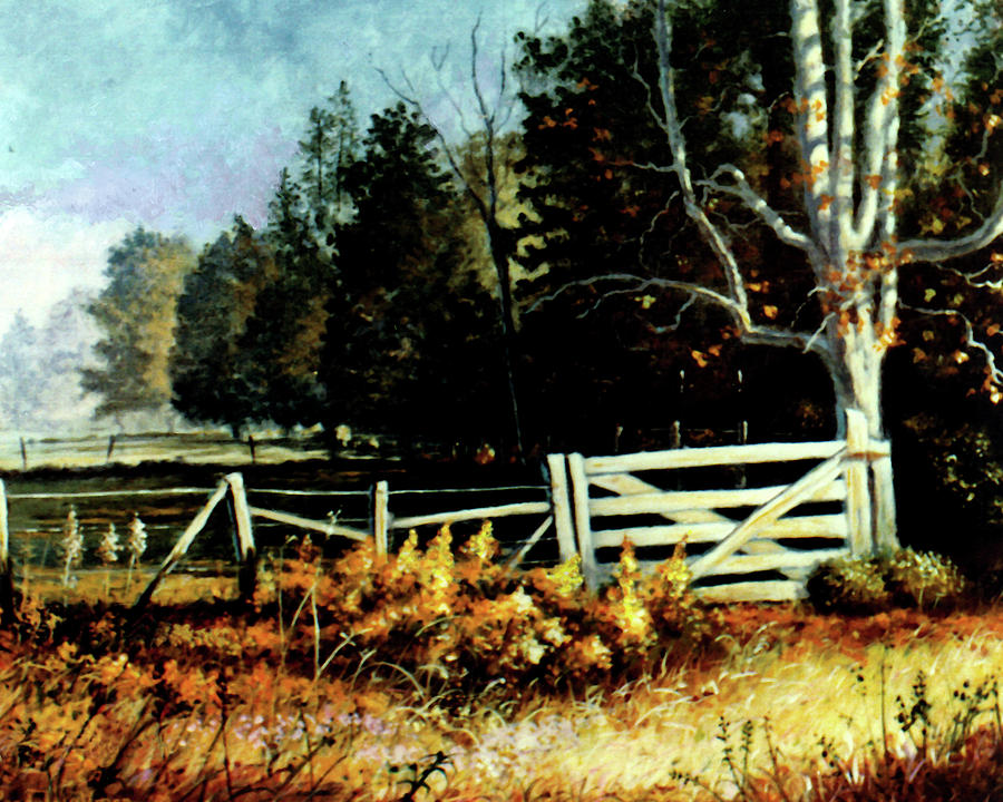 White Gate Painting by Randy Welborn