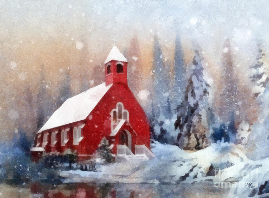 Christmas Painting - White Glory by Mo T