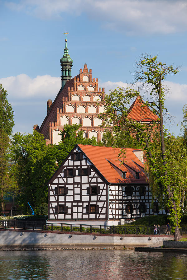 White Granary and Cathedral in Bydgoszcz Photograph by Artur Bogacki