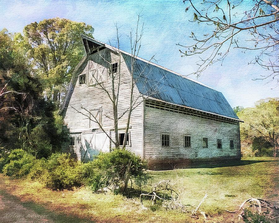 White Grey Weathered Barn North Carolina Countryside Photograph by Melissa Bittinger