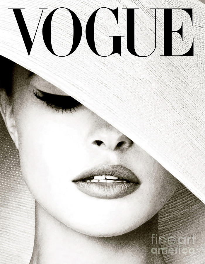 White hat Cover, Vogue Mixed Media by Thomas Pollart