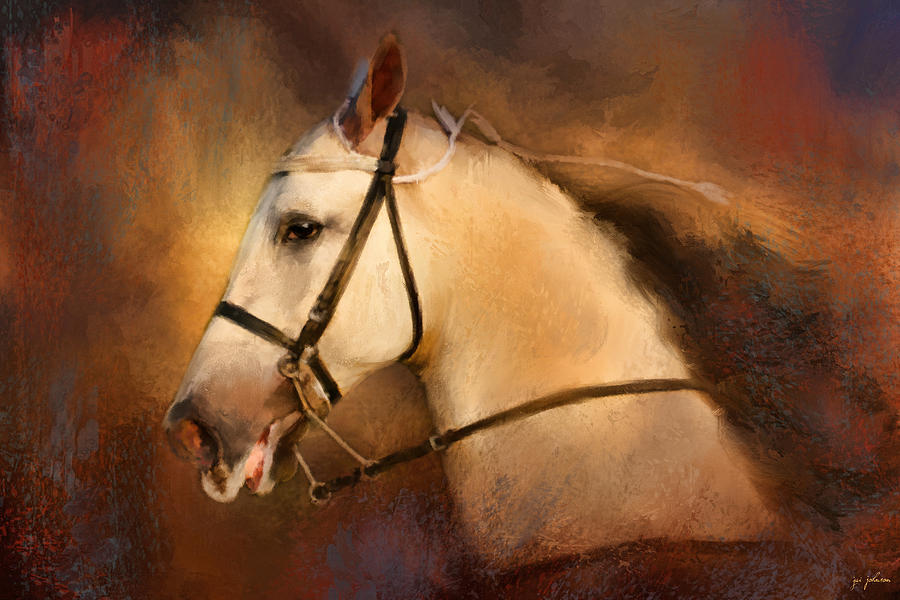 Horse Painting - White Heat by Jai Johnson