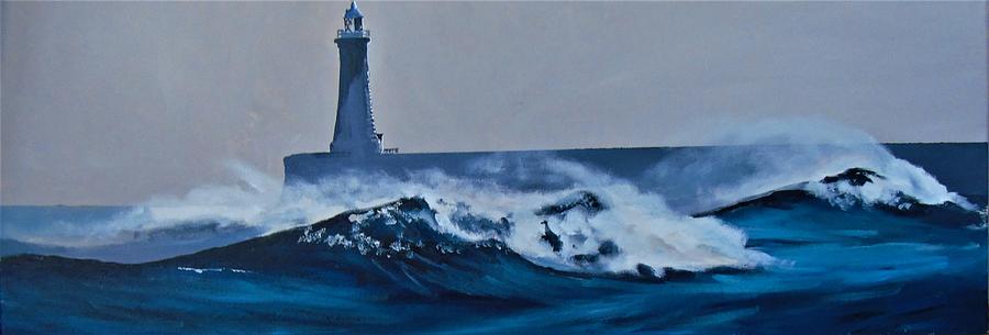 White Horses Painting by Terence R Rogers
