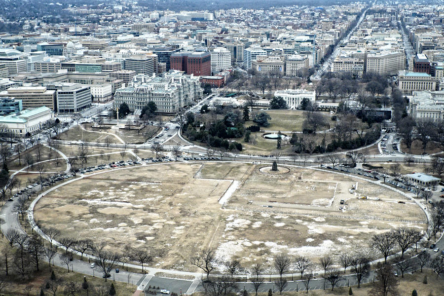 White House and the Ellipse Photograph by George Taylor