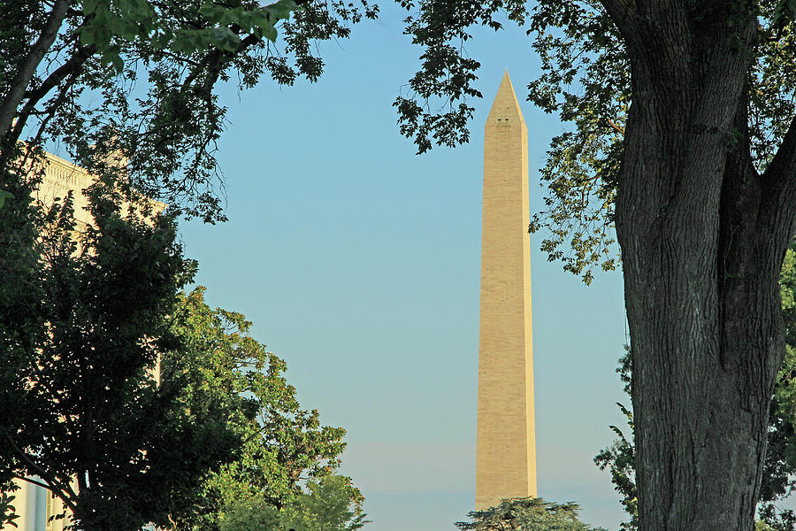 The Washington Monument With A Sliver Of The White House Photograph by Cora Wandel