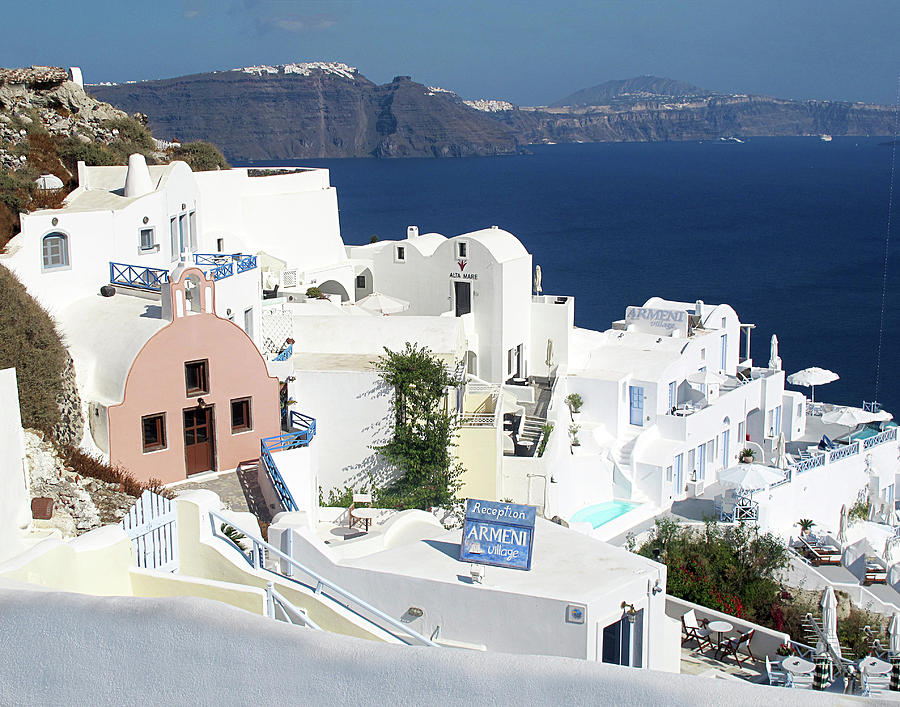 White Houses of Oia Photograph by Helaine Cummins