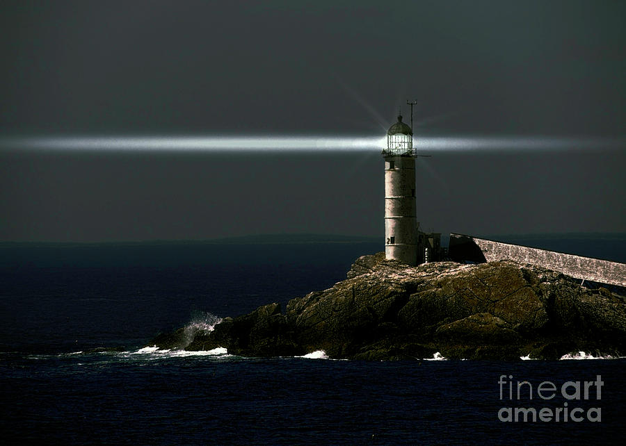 White Island Light Photograph by Mim White