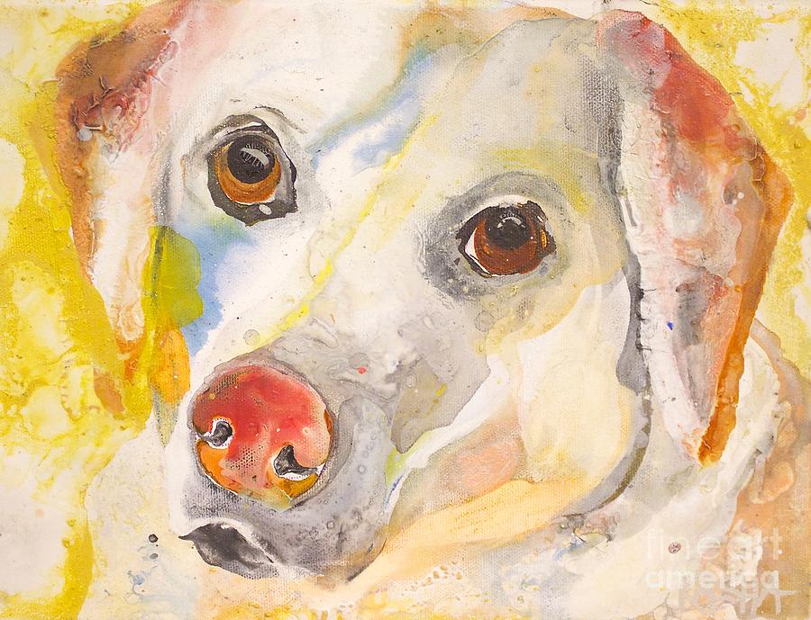 White Lab Painting by Kasha Ritter