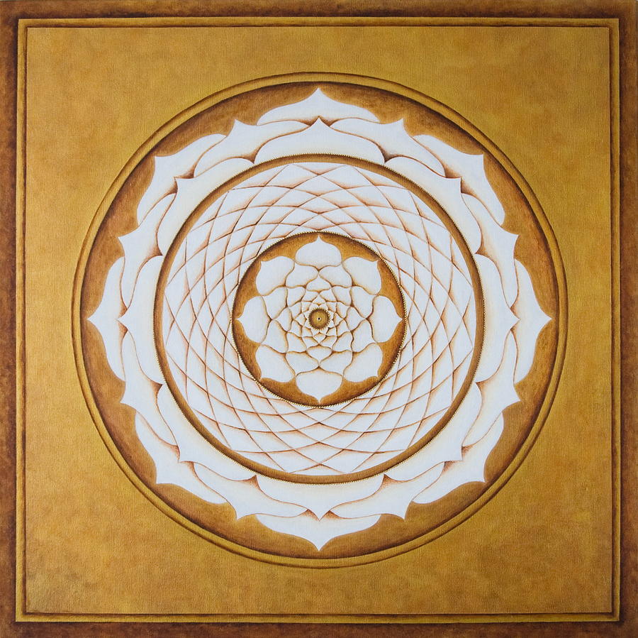 White Lotus Eye Painting by Erik Grind