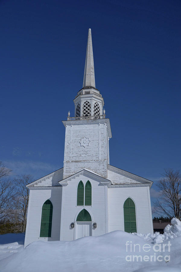 White Maine Church Photograph by Alana Ranney