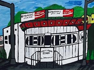 Made In The Usa Painting - White Mana Diner in New Jersey by Jonathon Hansen
