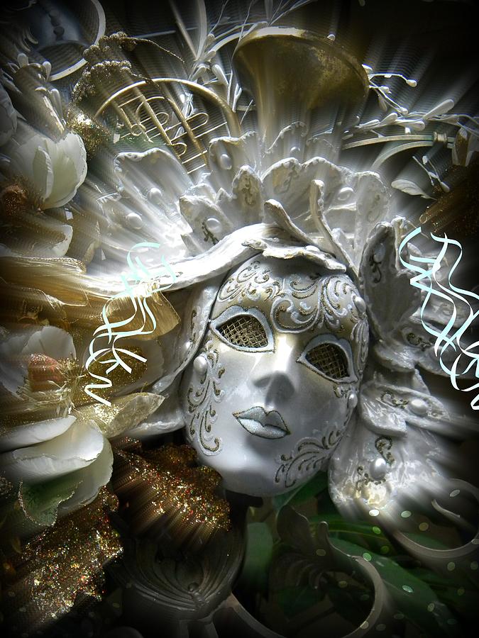 New Orleans Photograph - White Masked Celebration by Amanda Eberly