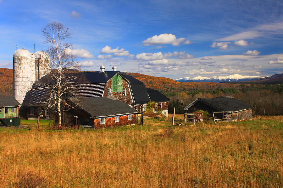 White Mountains Farm Mount Washington View Photograph by John Burk ...