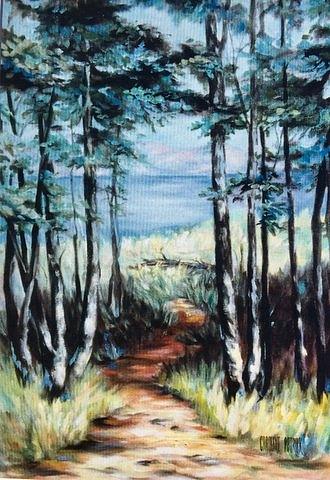 White Mountain Forest Painting by Caroline Patrick